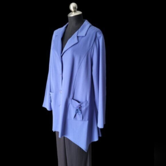 Picadilly Long Asymmetrical Blazer Jacket NWT Sz XL - Picture 8 of 11